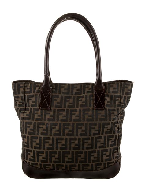 fendi zucca tote replica|Fendi zucca canvas shoulder bag.